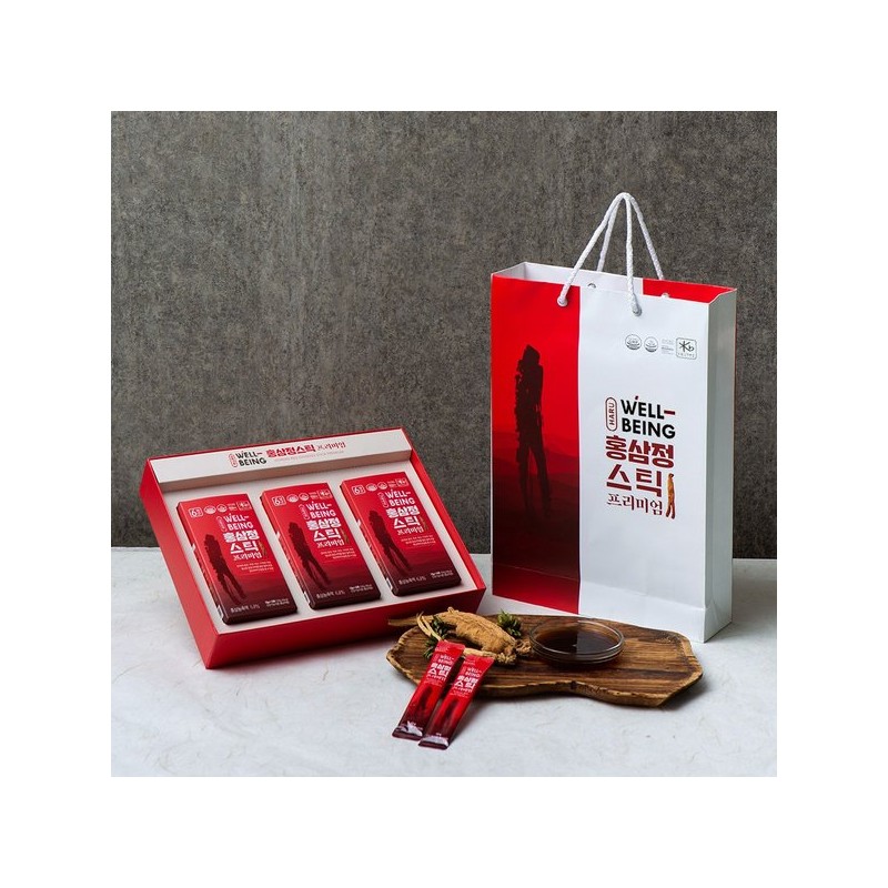 Haruwellbeing 하루웰빙 6년근 고려 홍삼정 진액 스틱 프리미엄 10g x