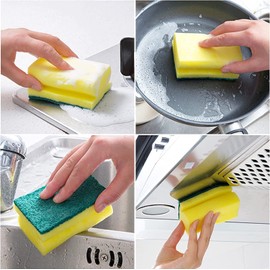 A1SONIC Heavy Duty Scrub Sponge-Dual Sided Dish Washing & Cleaning Scourer-Absorbent, Non-Scratch sponge (pack of 20)