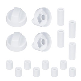 DIFFWELY Universal Control Knobs Replacement Compatible Oven/Stove/Range White Universal Knobs with 12 Adapter - Wide Range of Availability