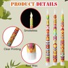 Kittmip 6 Pcs Hawaiian Tiki Masks Flameless Taper Candles 11