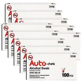 Autocheck disposable alcohol swab 100 sheets x 10