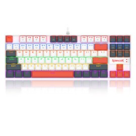 Redragon K552 Mechanical Gaming Keyboard, 87-Key Compact, LED Gaming Keyboard with Red Switches, Anti-Ghosting, Metal Frame for PC Gaming & Typing, Beginner-Friendly (Neo Nocturne)