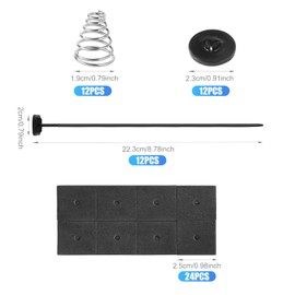 Gosknor 3 Sets/60pcs Car Fan Mounting Kit, Radiator Cooling Fan Mounting Kit Electric Cooling Fan Mounting Kit Universal Transmission Cooler Installation Kit for Car Vehicle