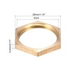 sourcing map G3/4 Lock Nut, Hex Brass Female Locknut for