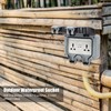 Outdoor Wall Power Socket with 2 3-Hole Socket 2 Switch
