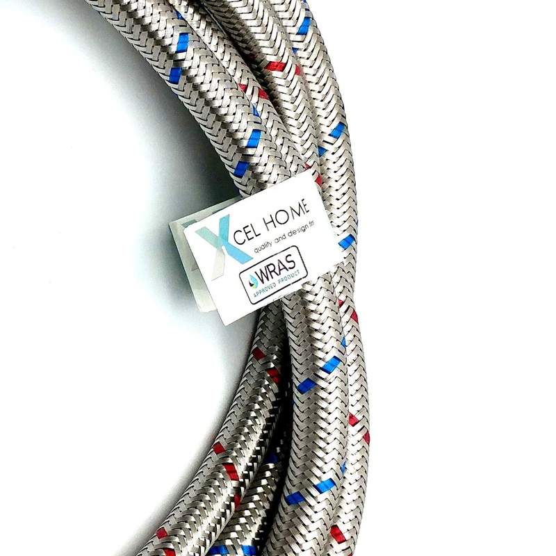 2 x WRAS Approved 500mm M10 (10mm) x 1/2" Flexible