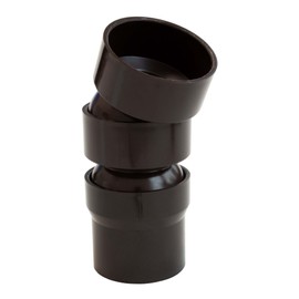 INEFA Flexible Rain Pipe Bend, PVC DN50 / 50 mm, 22-45 Degrees, 2 Arc Pieces, Dark Brown, Gutter Accessories, Easy Plug-In Installation, Made in Germany