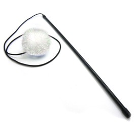 Tuff Kitty Puff Sparkle Ball Cat Wand (White)