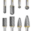 Tungsten Carbide Burr Set 1/4" Shank 8PC Double Cut Rotary