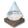 fullion Storm Glass Diamond S Storm Glass with Wood Base