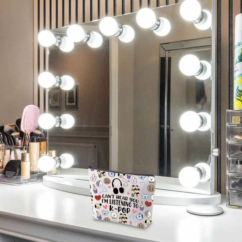FOTAP K-POP Music Lover Gift Cosmetic Makeup Bag Korean Band