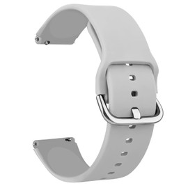 Smart Watch Strap Replacement (19mm) compatible with Blackview, Fitpolo, GRV, Letscom,Letsfit,Lifebee,Lintelek, Teminice, Tensky, Toobur, Umidigi, VeryFit, VeryFitPro, Willful, Yama y (Gray)