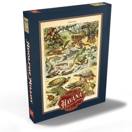 MyPuzzle Reptiles for All, Vintage Art Poster, Adolphe Millot - Premium 100 Piece Puzzle - MyPuzzle Special Collection by Havana Puzzle Company