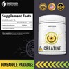 Ekko Creatine 3RD Party Tested Dietary Healthcare Supplement:_PINEAPPLE PARADISE_100 Servings