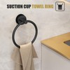 BKV Suction Cup Towel Ring,Hand Towel Holder for Bathroom,Stainless Steel