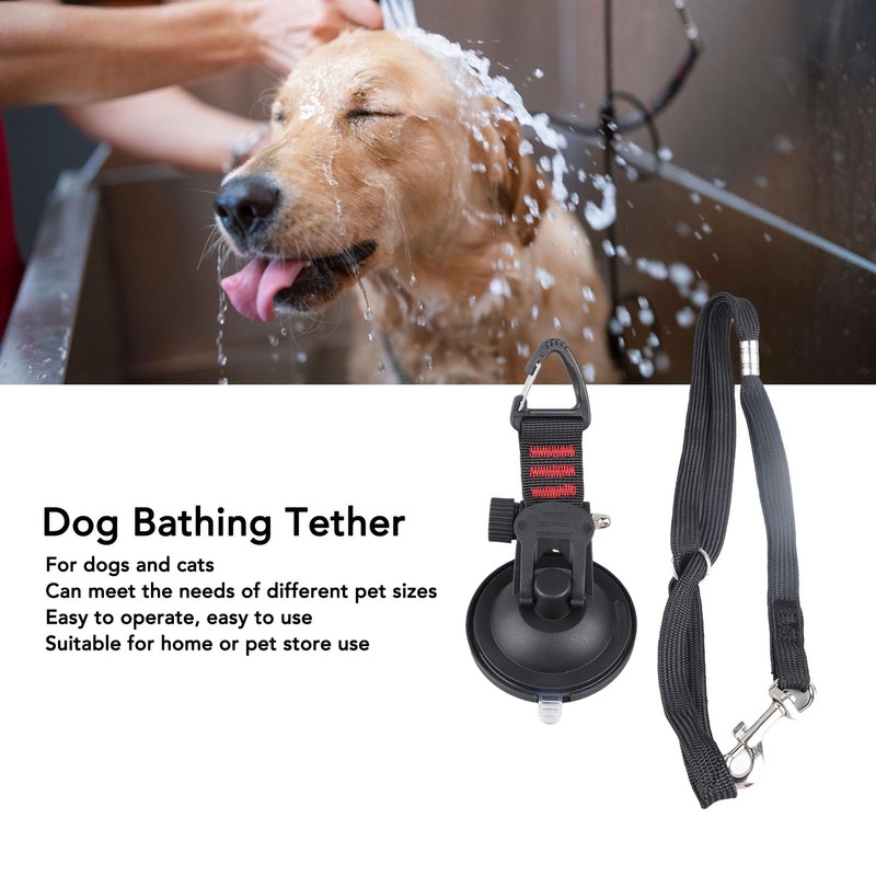 Dog Bathing Tether with Suction Cup Dog Bathing Tether with