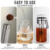 Glass Cold Brew Coffee Maker with Extended Fine Mesh Filter,