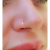 Tiny Gold Nose Ring - Snug Nose Piercing - 14K