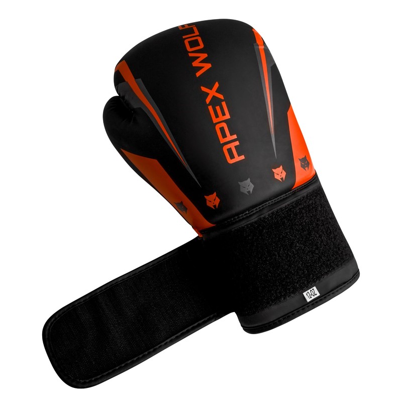 Apex Wolf Edge Boxing Gloves – Shine PU Leather, RF01