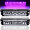 FXC 2pack 6-LED Strobe Light Purple Waterproof Emergency Beacon Flash
