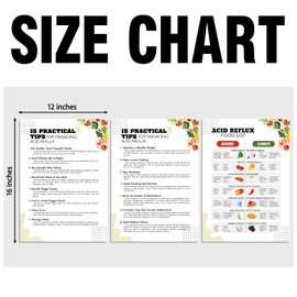 PODMemory 3PCS Acid Reflux Diet Food List Poster, 3PCS Posters Practical tips For A Successful Acid Reflux Diet Food List, 3PCS Acid Reflux Diet Food List poster