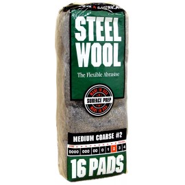 Rhodes American Case Rhodes American Steel Wool Grade 2 - Medium Coarse ~ 6 bags of 16 pads
