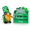 St Patricks Day Decorations for Home, Green Wooden Crate with