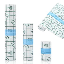 Tattoo Folie 3 Rollen (15 cm/10 cm/5 cm x 2 m), Wasserdicht Transparent Klebebandage Tattoo Pflaster, Heilung Second Skin Tattoo Abdeckung für Dusche, Schwimmen, Hautschutz