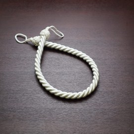 INTERIX CTB2104WH Curtain Tieback, Fashionable, Rope Tassel, White