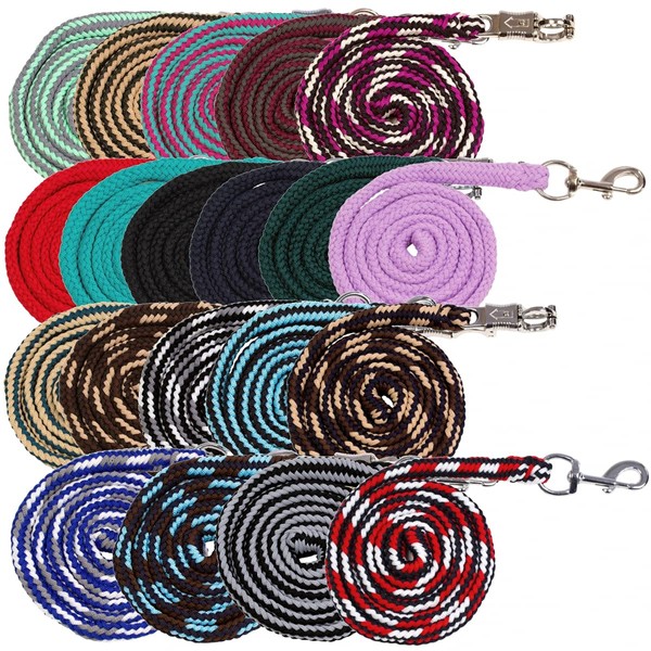 RL24 Reiterladen24 BASICLINE HKM Lead Rope with Panic Hook Dark