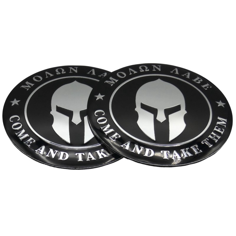 Express Emblems 2x Metal Molon Labe Decal Spartan Sticker Emblem