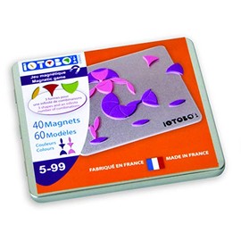 Iotobo - ITBCD/R - Loisir Créatif - Jeu de 40 Magnets avec Boîte de Transport - Rose