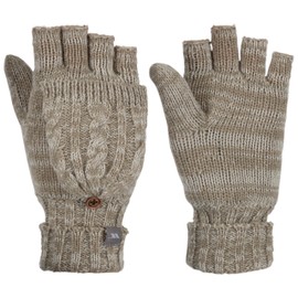 Trespass Women's Mittzu-Female Knitted Fingerless Gloves Cold Weather, Dark Mushroom (Multicoloured), S