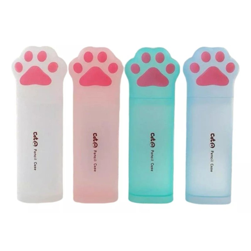 LAXIA Lapicera Estuche Patita De Gato Kawaii Color Mixtos Escolar