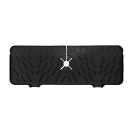 Kitchen Faucet Sink Splash Guard Silicone Faucet Water Catcher Mat Sink Draining Pad Behind Faucet for Kitchen Bathroom