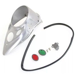 AAOK RAW "V" style "Cat-Eye" DASH COVER 1939 - 1942 Harley Knuckle UL 45 Servi-Car