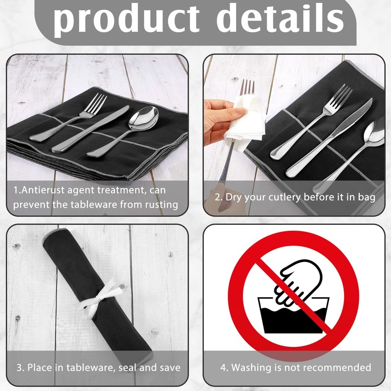 Hillban 6 Pcs Anti Tarnish Silver Storage Bags Silver Storage