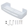 Wall Mount Bathroom Shelf Shower Bath Rack Single Layer Space
