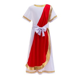 Lito Angels Roman Greek God Carnival Costume Dress Fancy Dress with Laurel Headband Gold for Toddler Boys Size 5-7 Years 116 122