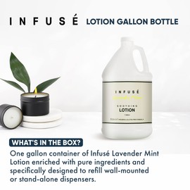 1-Shoppe All-in-Kit | Infuse Lotion | Infuse Lavender Mint Hotel | 1 Gallon | for Hospitality & Vacation Rentals to Refill Dispensers | (Single Gallon)