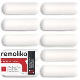 Remolika 10 - Pack 4 Inches Mini Foam Paint Roller Covers – Made in Italy- High-Density Foam Paint Roller Covers for Professional, Smooth Finish