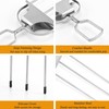 Kabob Skewers for Grilling - 14'' Stainless Steel Skewers for