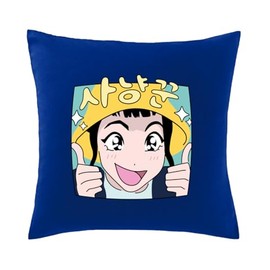 Hippowarehouse Kpop Movie Cute Anime Hunter Girl with Yellow Bucket Hat Printed bedroom accessory cushion cover case 41x41cm