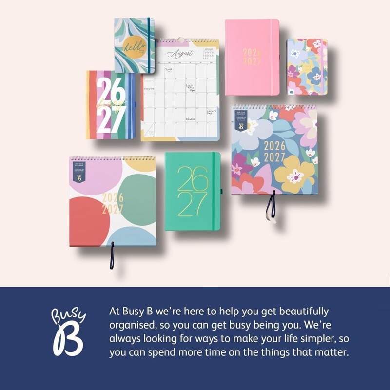 Busy B A6 Diary - Mid-Year Academic Planner - Aug