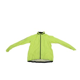 Four Seasons Thin Waterproof Cycling Raincoat Breathable Rainproof Bike Riding Jacket for Men Women Fluorescent YellowL