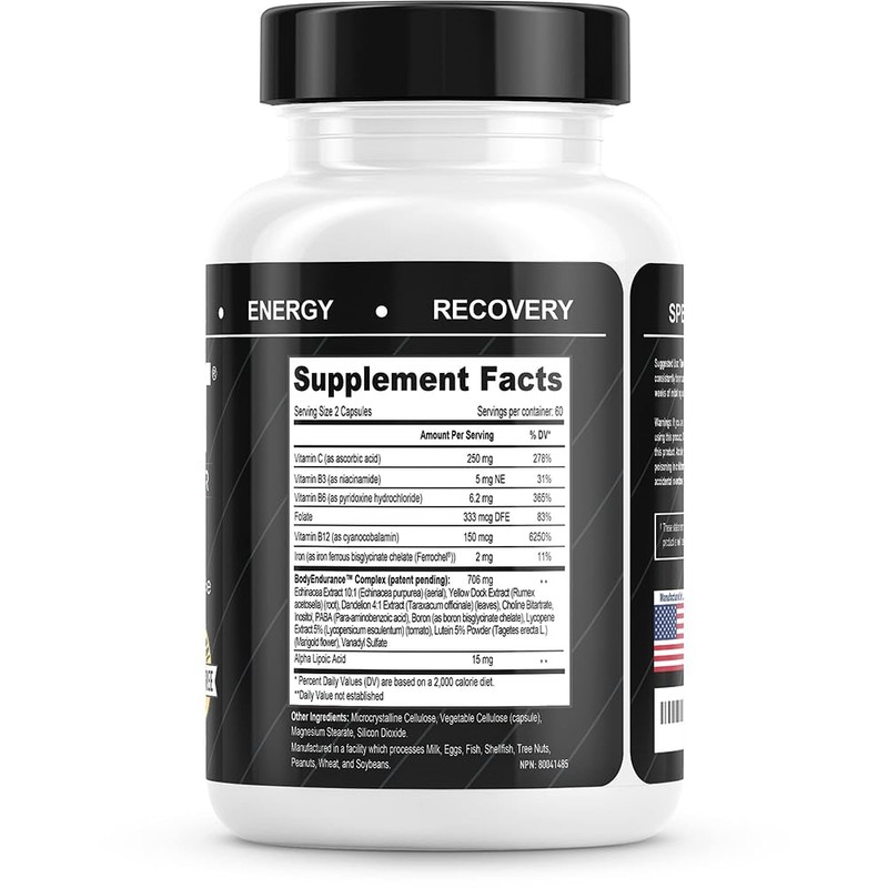 Natural Blood Builder Iron Supplement. RBC Support Made in USA