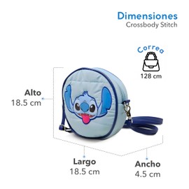 Bolsa Crossbody Redonda Stitch, Diseño Elegante y Juvenil para Mujer, Ideal como Regalo Original, Bolso Bandolera Compacto y Versátil para el Día a Día, Perfecto para Combinar con Cualquier Estilo.