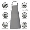 Chef Aprons for Women Men 35x27 Inches Plain Cotton Apron