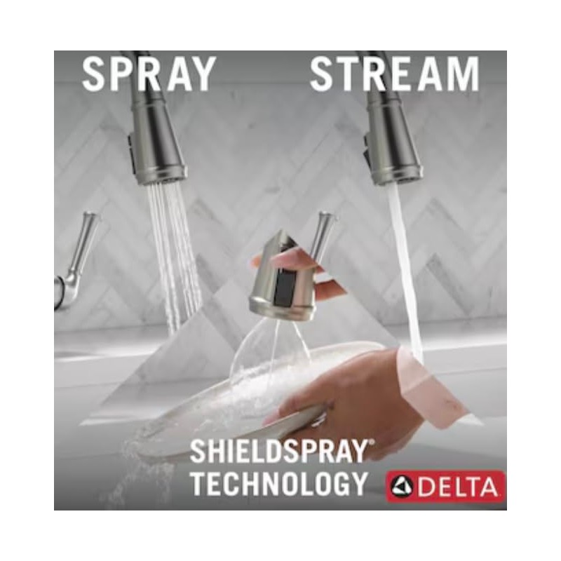 Delta Alpen SpotShield Stainless Single Handle Pull-Down Kitchen Faucet with