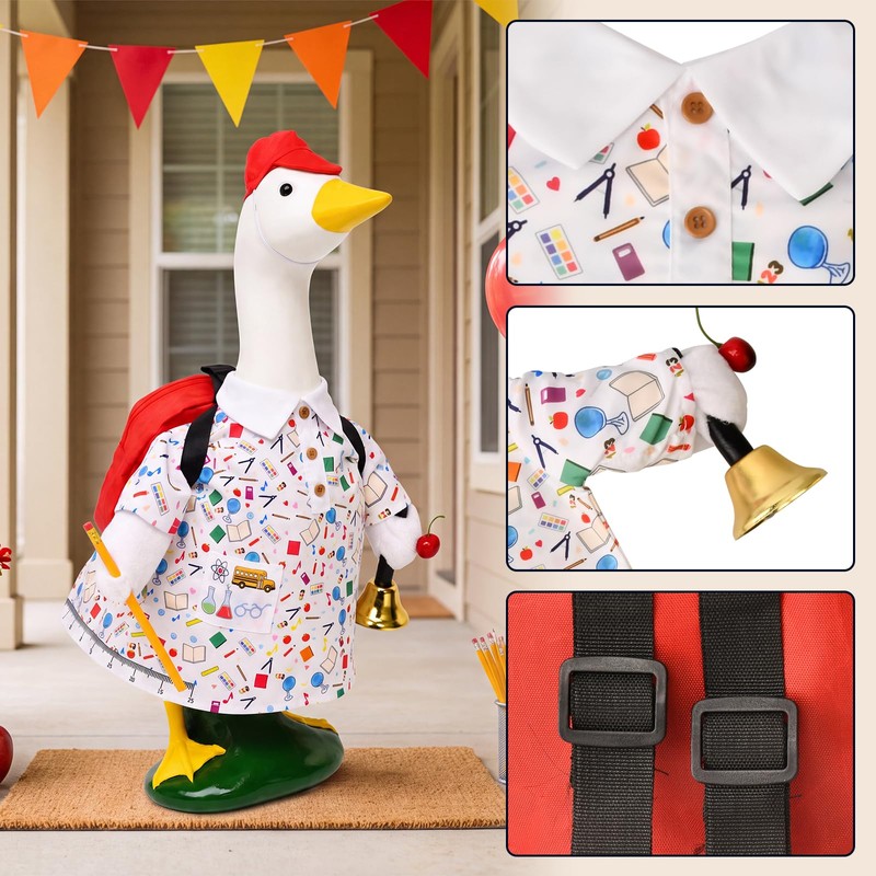 Back to School Porch Goose Outfit Set for School Outdoor